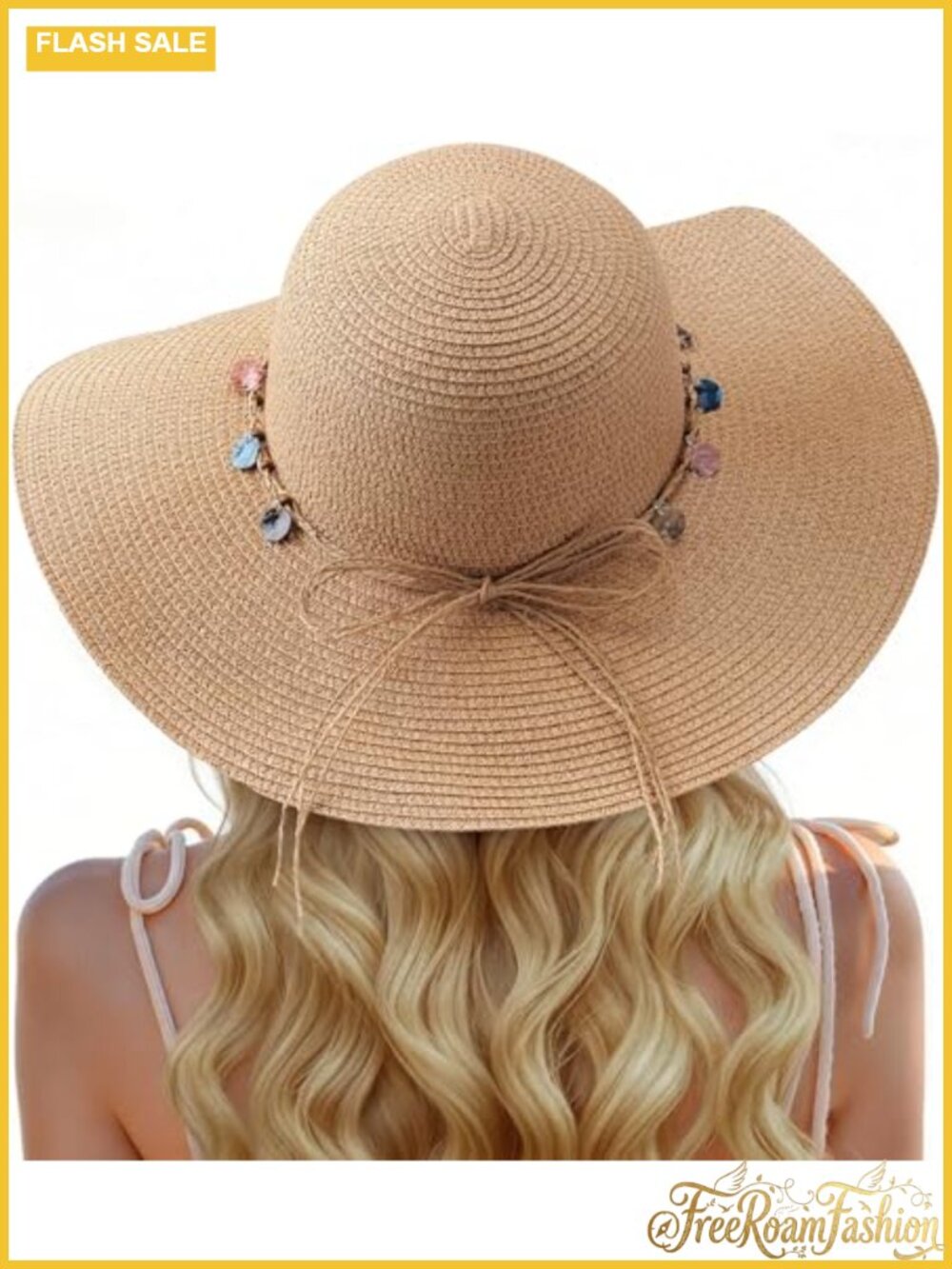 Wide Brim Paper Straw Sun Hat UPF Beach Hat Foldable